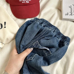 Boys Girls Toddlers Loose Pants Fashion Summer Baby Boys and Girls Baby Foreign Denim Pants New Arrival 2025