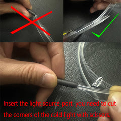 2/3M Car Interior RGB LED Light Strip Ambient Neon Invisible Light USB Fiber Optic Atmosphere Lamp support APP Control