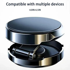 Car Mobile Phone Stand 720 Degree Rotation Metal Magnetic Suction Foldable Round Bracket Support for Universal Phones Holder