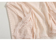 كارديجان دانتيل مفتوح من Sweet Lace للنساء، ملابس صيفية جديدة مع حزام، غطاء صغير، ملابس حماية من الشمس ومكيفات الهواء