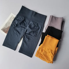Summer Seamless Yoga Shorts High Waist Workout Shorts Women Sexy Booty Tummy Control Gym Leggings Breathable Running Shorts