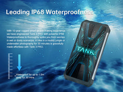 هاتف Unihertz Tank 3 Pro 8849 مع جهاز عرض 100 لومن 5G، ذاكرة وصول عشوائي (RAM) سعة 32 جيجابايت/36 جيجابايت، ذاكرة قراءة فقط (ROM) سعة 512 جيجابايت، بطارية 23800 مللي أمبير/ساعة، كاميرا 200 ميجابكسل، بلوتوث 5.3، NFC