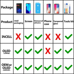 PINZHENG High Quality Display INCELL OLED OEM AMOLED For iPhone XS MAX X XR 11 12 13 MINI PRO PROMAX Screen Replacement LCD