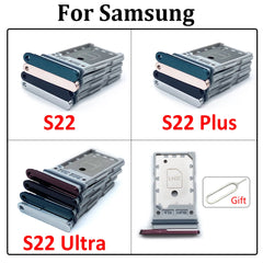 SIM Card Tray Slot Holder Adapter Accessories For Samsung S22 / S22 Plus / S22 Ultra