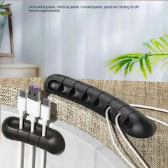 Self-Adhesive Power Cord Cord Manager Fixed Chuck Plug Mouse Cable Headset Winder Mobile Phone Data Cable Card Silicone Desktop