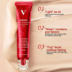30g Red Upgrade FV Foundation Precious Luxury Waterproof Makeup Base Concealer Oil Control Hydrating Cream High Coverage