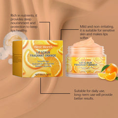 Orange Lip Scrub Reduce Lips Fine Lines Moisturizing Repairing Exfoliating Dead Skin Keratin Two-in-one Dual-effect Scrub