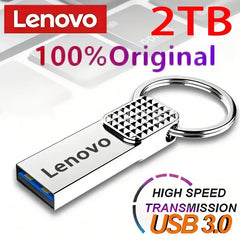 محرك أقراص فلاش USB من لينوفو بسعة 2 تيرابايت و512 جيجابايت، USB 3.0 معدني، مفتاح محرك أقراص USB 1 تيرابايت من النوع C عالي السرعة، محرك أقراص فلاش صغير 128 جيجابايت للهاتف