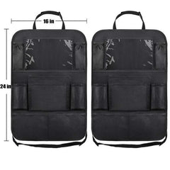1pc/ 2pcs Car Seat Back Organizer 9 Storage Pockets with Touch Screen Tablet Holder Protector for Kids Children Car Accessories