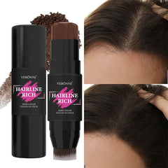 1pc Hairline Filling Cream Stick,Waterproof Matte Finish, Enhances Coverage,for Gray Roots & Thinning Hair Concealer with Brush