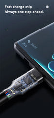 شاحن شاومي السريع 120 واط PD شحن سريع عالي الجودة كابل USB C إلى USB Type C لهاتف iPhone 15 Plus Pro Max Samsung S24