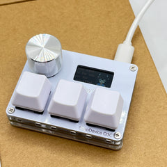 O3C SayoDevice OSU O3C مفاتيح هول ذات الزناد السريع ومفاتيح مغناطيسية وردية اللون ولوحة مفاتيح بمقبض وشاشة ونسخ ولصق وقص