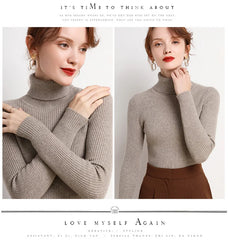 Heliar Women Fall Turtleneck Sweater Knitted Soft Pullovers Cashmere Jumpers Basic Soft Sweaters For Women 2024 Autumn Winter
