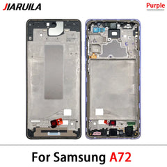 NEW For Samsung A33 A52 A52S A72 A52 5G A54 A73 Front Housing LCD Frame Bezel Plate Replacement Repair Part With Side Button