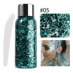 Eye Glitter Nail Hair Body Face Gel Art Waterproof High Gloss Glitter Body Multifunctional Makeup Decoration Party Festival