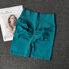 Summer Seamless Yoga Shorts High Waist Workout Shorts Women Sexy Booty Tummy Control Gym Leggings Breathable Running Shorts