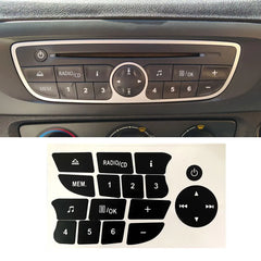 For Twingo for Renault Clio and Megane 2009-2011 CD Radio Audio Button Repair Decals Stickers Black Car Button Repair Stickers