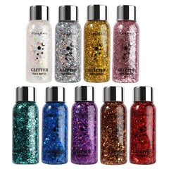 Eye Glitter Nail Hair Body Face Gel Art Waterproof High Gloss Glitter Body Multifunctional Makeup Decoration Party Festival