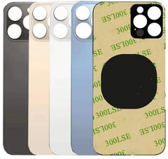 Back Glass+3M glue For IPhone 13 Pro-13 Pro Max Back Cover Glass Fast Replacement Housing Battery Cover Big Hole Rear Glass