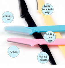 3/10Pcs  Eye Brow Epilation Hair Removal Cutters Safety Knife Makeup Scraper Eyebrow Trimmer Blade Women Face Shaver Portable