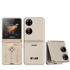 هاتف محمول SERVO Pocket S1 بأربع بطاقات SIM قابل للطي، اتصال سريع، GSM، صوت سحري، مصباح يدوي، تسجيل مكالمات، MP4، FM، نسيج، هواتف خلوية