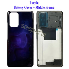 NEW For Xiaomi Redmi Note 10 Pro Battery Cover Back Cover Glass Panel Rear Housing Door Case For Redmi Note 10 Pro Middle Frame