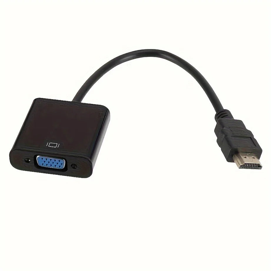 محول HDTV إلى VGA مطلي بالذهب الفاخر - متوافق عالميًا مع أجهزة متعددة - مثالي للكمبيوتر المكتبي والكمبيوتر المحمول