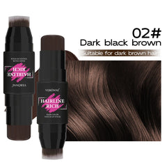 1pc Hairline Filling Cream Stick,Waterproof Matte Finish, Enhances Coverage,for Gray Roots & Thinning Hair Concealer with Brush