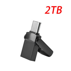 XIAOMI 2TB Metal Pendrive 2 IN 1 OTG 1TB 512GB USB Flash Drives Type C 2TB USB3.2 Pen Drive Memory Stick Type C For Cellphone PC