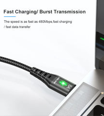 كابل USB صغير 5A من USLION كابل شحن سريع USB إلى Micro USB 2.0 سلك شحن Android لهاتف Samsung Galaxy S7 S6 Note