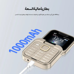 هاتف محمول جديد SERVO i16 Pro Max صغير الحجم قابل للطي، شبكة 4G، شريحتي اتصال، وضع الاستعداد، تسجيل المكالمات، اتصال سريع، FM، هاتف محمول صغير قابل للطي مقاس 1.77 بوصة