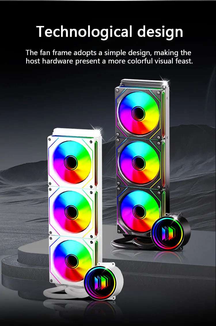 UPSIREN Poseidon mirror 360 ARGB All-in-one water cooling radiator/Infinity mirror lighting effects/TDP280W/Support LGA1700/AM5