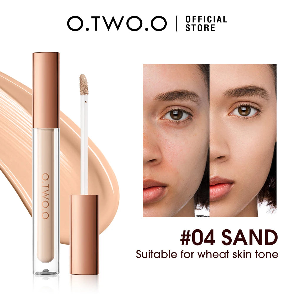 O.TWO.O خافي عيوب أساس مكياج غير لامع خفيف الوزن مقاوم للماء مرطب يدوم طويلاً كريمي ناعم التركيز للوجه مكياج أساس