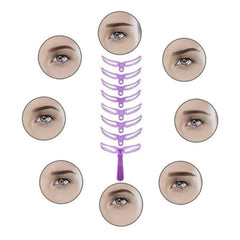 【مبيعات ساخنة】قوالب الحواجب، مجموعة تشكيل الحواجب، قالب للحواجب، 8 أنماط من قوالب الحواجب القابلة لإعادة الاستخدام مع مقبض