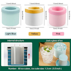 Silicone Ice Cube Mold Round Ice Bucket Summer Homemade DIY Refrigerator Freeze Ice Maker Creative Ice Cube Mold Barware Tools