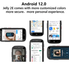 هاتف Unihertz Jelly 2E صغير الحجم بذاكرة وصول عشوائي 4 جيجابايت وذاكرة داخلية 64 جيجابايت، إصدار عالمي مفتوح، يدعم نظام أندرويد 12 وتقنية 4G، وصوت عالي الدقة، وبطاقة SD