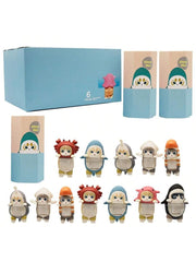 12PCS 5cm Sonny Angel Blind Box Shark Cat Series Anime Figures Room Ornaments Children's Christmas Gift High Quality Ornaments