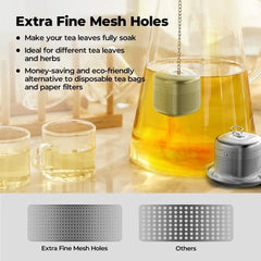 Extended Chain Hook Stainless Steel Tea Infuser Ball Brew Tea Extra Fine Mesh Loose Tea Steeper Ball Shape Mesh Filter Strainer