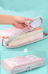 A4 Stationery Storage Bag Double-layer Mesh Zipper Bag Large Capacity Organizer Folders School Office Supplies Stationary Bag