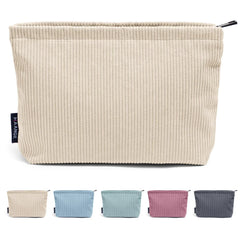 Corduroy Travel Cosmetic Bag Portable Makeup Storage Bag Purses Women Large Capacity Zipper Make Up Organizer Storage Clutch