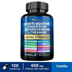 Corti-Soothe Cortisol Supplement - Manage Stress, Maintain Calm & Support Adrenal Health,with Magnesium, Ashwagandha, L-Theanine