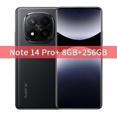 هاتف Xiaomi Redmi Note 14 Pro+ Plus 5G النسخة العالمية، كاميرا AI بدقة 200 ميجابكسل، معالج Snapdragon 7s من الجيل الثالث، شحن فائق 120 واط، دقة 1.5 كيلوهرتز، IP68