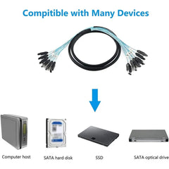 4/6 pcs/set Sata To Sata Cable 6 Ports/Set Date Cable 7 Pin Sata Sas Cable 6Gbps Sata To Sata HDD Cable Cord For Server Mining