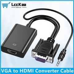 HD 1080P VGA to HDMI-compatible Converter Adapter With 3.5mm Audio For PC Laptop to TV Projector HDMI-compatible to VGA Adapter