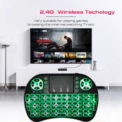 Backlight English Russian French Spanish Portugal Fly Air Mouse 2.4G Touchpad for Android TV Box PC I8 Mini Wireless Keyboard