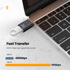 محول 10A OTG USB 3.0 إلى النوع C من USB أنثى إلى النوع C ذكر محول شحن سريع OTG USB C لأجهزة الكمبيوتر المحمولة Xiaomi Samsung