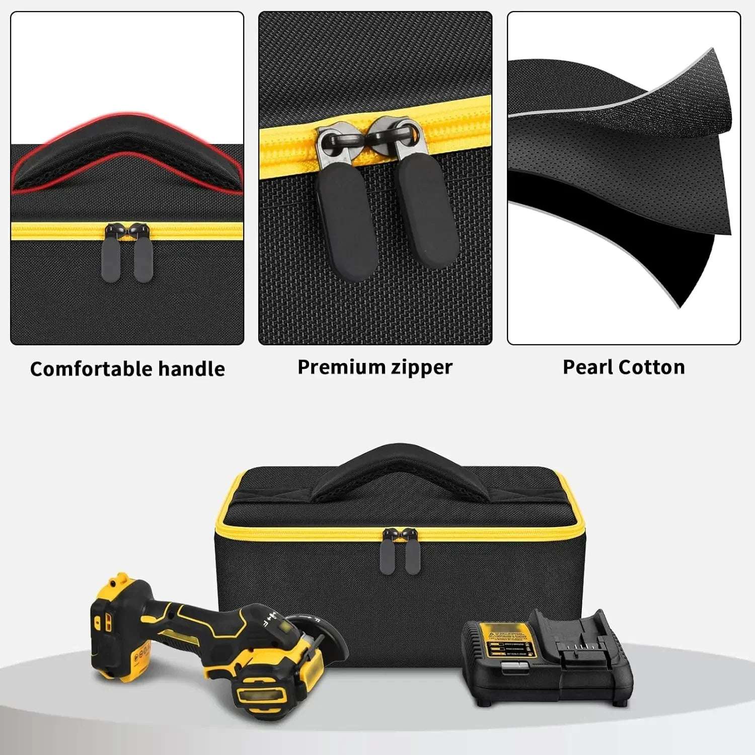 Compatible with DEWALT 20V MAX Cut Off Tool 3 in 1 Brushless (DCS438B), Storage bag case Carrying Holder Organizer (case only)