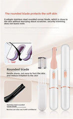 Electric Eyebrow Trimmer USB Charging Electric Face Eyebrow Hair Trimmer Mini Portable Women Body Shaver Remover care Portable