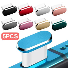 Metal Type C Dust Plugs Cellphone Anti-dust Protectors for Apple IPhone 15 Pro Max/15 Plus/15 Pro Samsung Dustplug