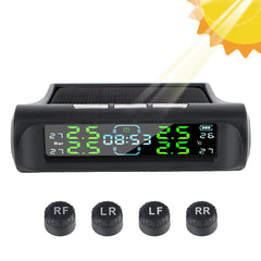 Tire Pressure Monitoring System Temperature Warning New C External Battery Version Sensors Solar TPMS Car Tyre Pressure Monitor